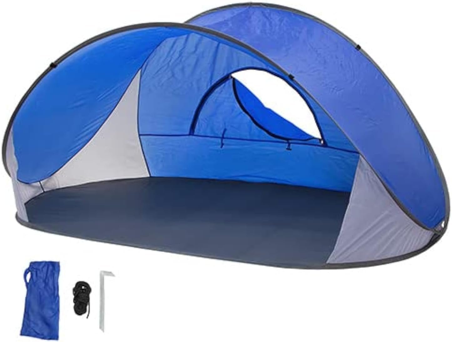 Pop-Up Beach Tent Sun Shade Portable Outdoor Family Shade Tent with Carrying Bag (Shelter Measures: 86" L x 47" W x 39" H)