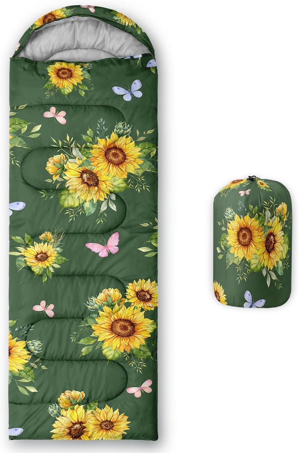 Sleeping Bags for Adults and Kids Camping Sleeping Bags for Girls and Boys Lightweight Waterproof Cold/Warm 3-Season Outdoor Travel with Compression Bags