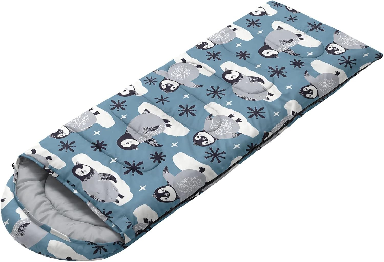 Kids Sleeping Bag for Boys and Girls,Monster Alien Print-Lightweight Warm Portable Outdoor Indoor-Waterproof Cold Weather Resistant Sleeping Bag for Camping Hiking - Image 2